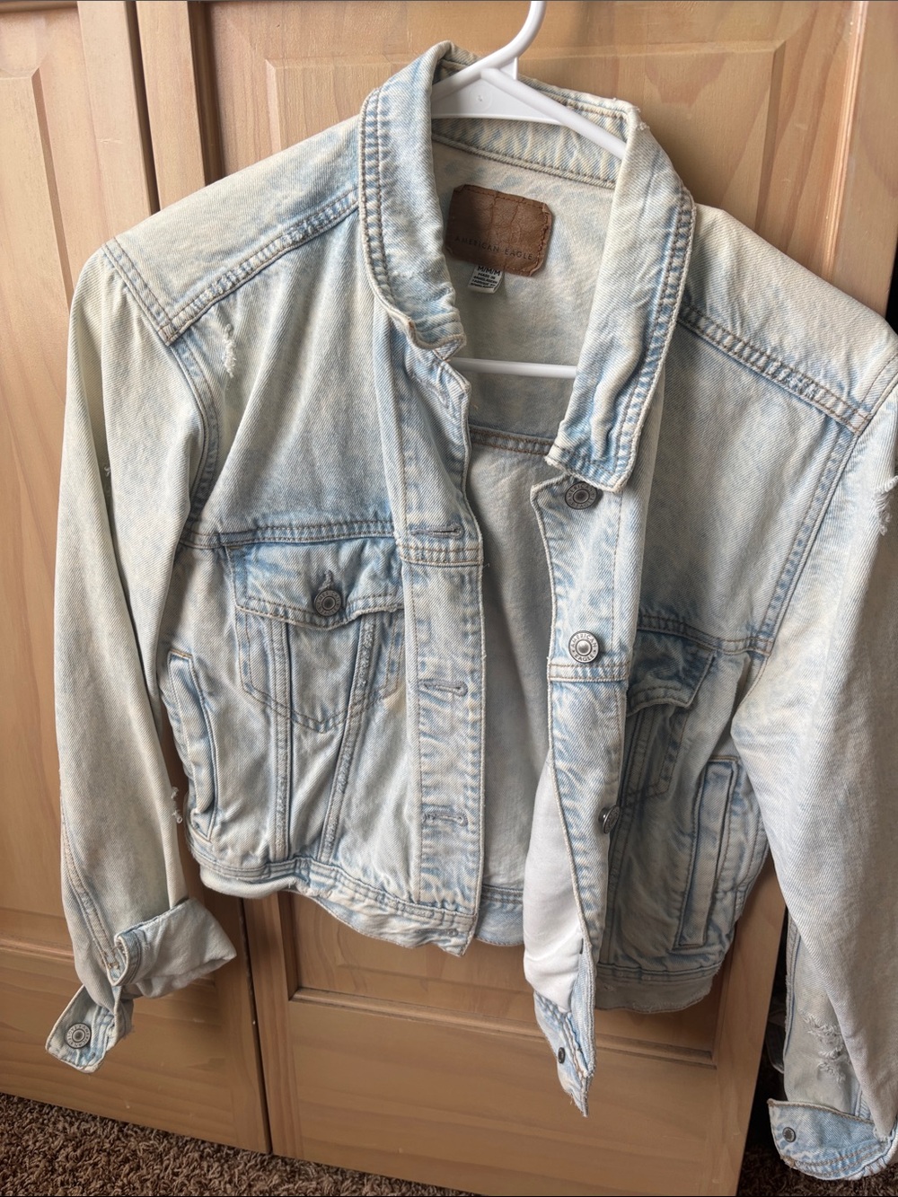 American Eagle Outfitters Light Blue Denim Jacket